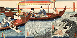 Utagawa Toyokuni　The Entertainments of Prince Mitsuuji at the Edge of the Sea